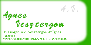 agnes vesztergom business card